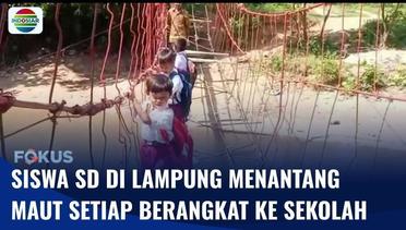Perbaikan Jembatan di Pringsewu Hanyalah Wacana, Pelajar Bertaruh Nyawa Setiap ke Sekolah | Fokus