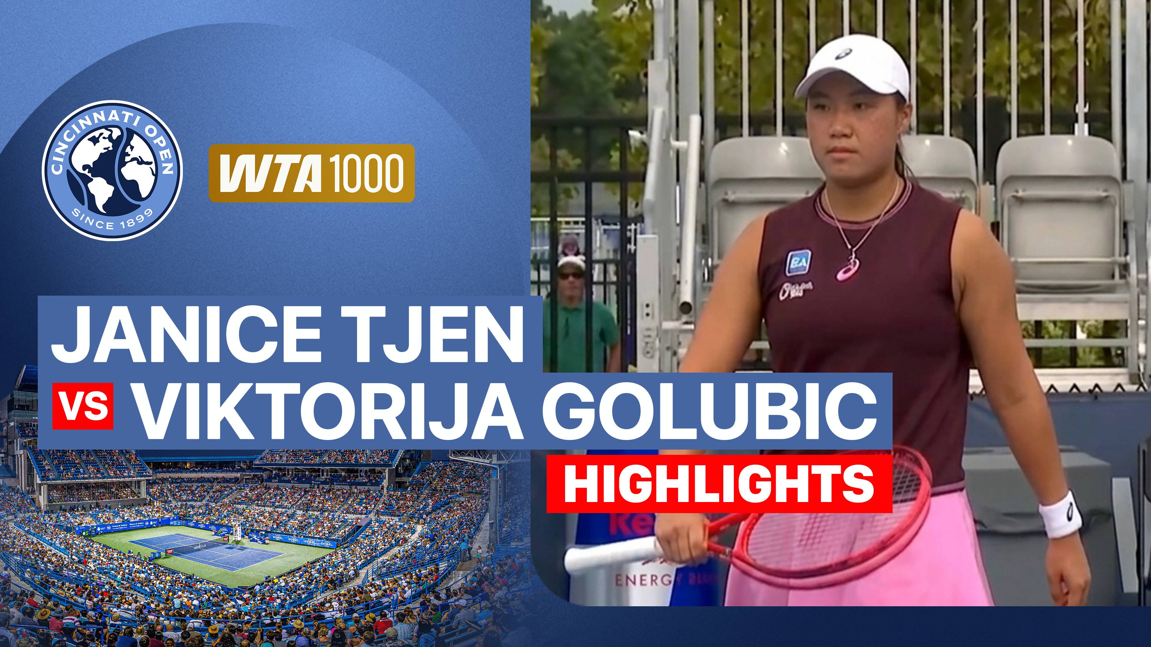 Janice Tjen vs Viktorija Golubic - Women's Singles Round of 64 | WTA 1000: Cincinnati Open 2026