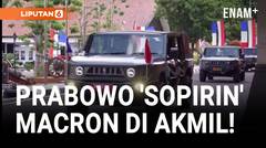 Momen Prabowo Nyetir dan Bawa Macron Keliling Akmil Magelang