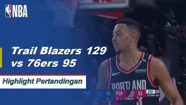 NBA I Cuplikan Pertandingan : Trail Blazers 129 vs 76ers 95