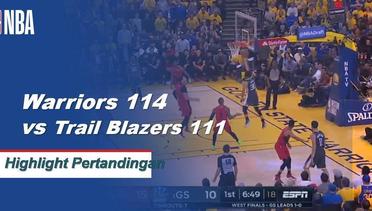 NBA | Cuplikan Hasil Pertandingan : Warriors 114 vs Trail Blazers 111