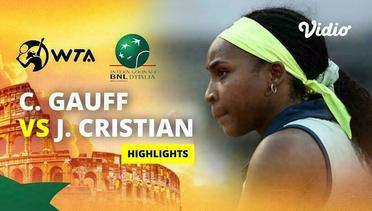 Coco Gauff vs Jaqueline Cristian - Highlights | WTA Internazionali BNL d'Italia 2024