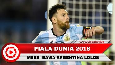 Hattrickk Messi Loloskan Argentina ke Putaran Final Piala Dunia 2018