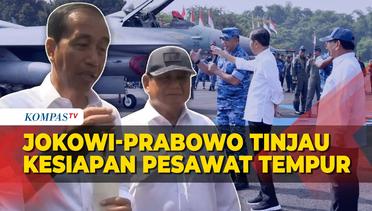 Momen Jokowi-Prabowo Tinjau Kesiapan Pesawat Tempur di Pangkalan TNI AU Iswahjudi