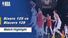 NBA I Cuplikan Pertandingan : Philadelphia Sixers 129 vs Portland Trail Blazers 128