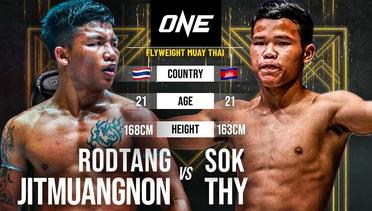 CRUSHING LEG KICKS Rodtang Jitmuangnon vs. Sok Thy | Full Fight