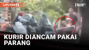 Viral Kurir Diancam Pelanggan Pakai Parang di Tangerang