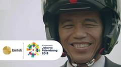 Aksi Keren Presiden Joko Widodo Meriahkan Opening Ceremony Asian Games 2018