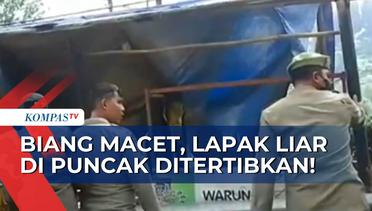 Jadi Biang Macet, Satpol PP Bogor Tertibkan Ratusan Lapak Liar di Gunung Mas Puncak!