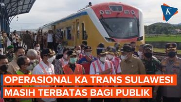 KA Trans Sulawesi Masih akan Beroperasi Secara Terbatas Bagi Publik