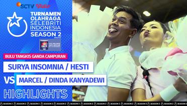 Surya Insomnia / Hesti VS Marcel Chandrawinata / Dinda Kanyadewi | Highlights Bulu Tangkis Ganda Campuran | TOSI Season 2