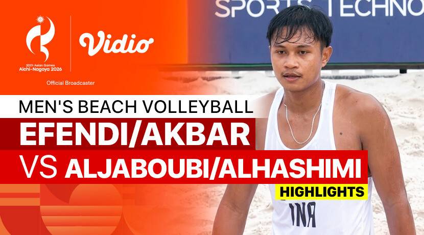 Efendi/Akbar (INA) vs Aljaboubi/Alhashimi (OMA) - Men's Beach Volleyball Round of 16 | 20th Asian Games Aichi-Nagoya 2026