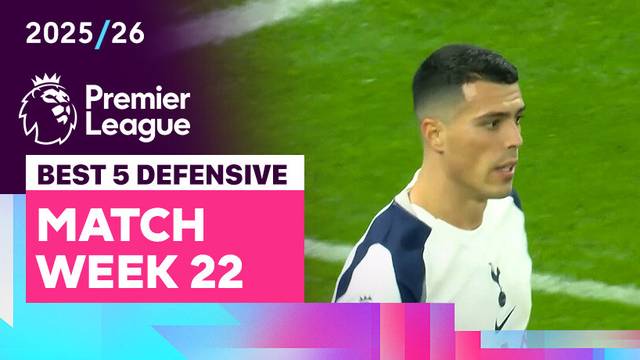5 Aksi Defensif Terbaik | Matchweek 22 | Premier League 2025/26
