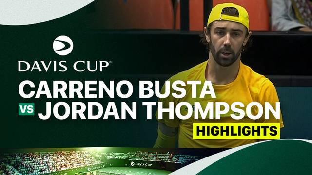 Pablo Carreno Busta (ESP) vs Jordan Thompson (AUS) - Highlights | Davis Cup Finals Group Stage 2024