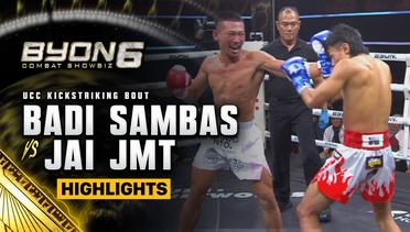 Badi Sambas vs Jai JMT - Highlight | BYON Combat Showbiz 6 2025