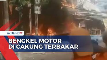 Dipicu Tumpahan Bensin, Bengkel Motor di Kawasan Cakung Jakarta Timur Ludes Terbakar