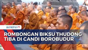 Usai Jalan Kaki 2 Bulan Lebih, Rombongan Biksu dari Thailand Tiba di Candi Borobudur