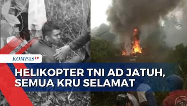 Semua Kru Helikopter TNI AD yang Jatuh Selamat, Namun Terluka dan Lansung Dilarikan ke RS