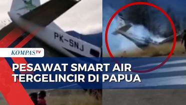 15 Penumpang Pesawat Smart Air yang Terbakar di Bandara Aminggaru Ilaga Dievakuasi