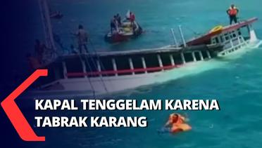 Detik-Detik Penumpang Berenang Selamatkan Diri saat Kapal Layar Tenggelam karena Tabrak Karang