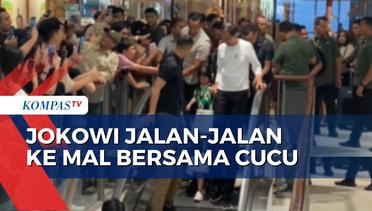 Momen Jokowi Ajak Kedua Cucunya Jalan-Jalan ke Mal di Medan