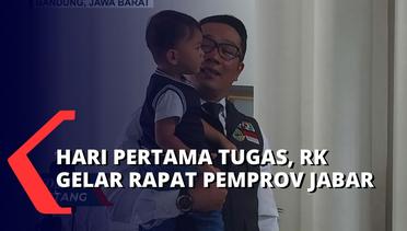 Hari Pertama Tugas, Ridwan Kamil Gelar Rapat Pemprov Jawa Barat di Gedung Sate
