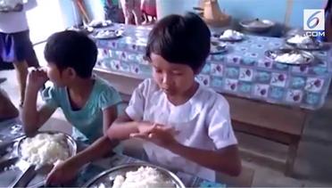 Viral, Cara Anak Tunawicara Berdoa Sebelum Makan