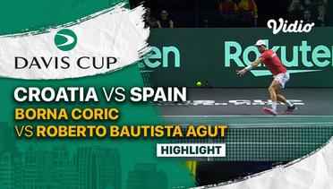 Highlights | Quarterfinal: Croatia vs Spain | Borna Coric vs Roberto Bautista Agut | Davis Cup 2022