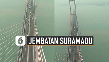 Ngeri, Video Jembatan Suramadu Tampak Dari Puncak Bentang Tengah Tertinggi