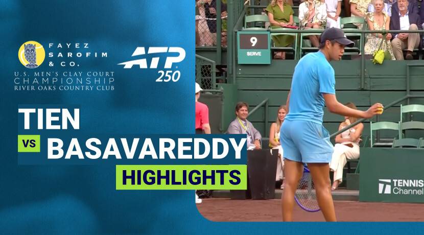 Learner Tien vs Nishesh Basavareddy - Round 2 | ATP 250: Fayez Sarofim & Co. U.S. Men's Clay Court Championship 2026