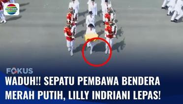 Sepatu Pembawa Bendera Merah Putih di Upacara HUT ke-78 RI, Lilly Indriani Lepas | Fokus