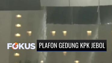 Plafon Gedung KPK Jebol Akibat Diguyur Hujan Deras, Petugas dan Wartawan Kaget