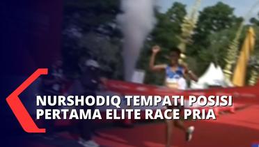 Detik-detik Nurshodiq Sampai Garis Finish dan Jadi Juara Elite Race Pria di Borobudur Marathon 2022!