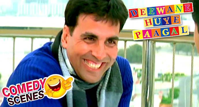 Akshay Kumar Lying Shahid Kapoor Comedy Scene Deewane Huye Paagal Hindi Film HD