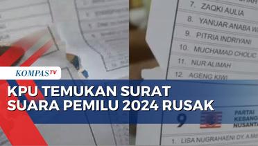 Surat Suara Pemilu 2024 di Sejumlah Daerah Ditemukan Rusak