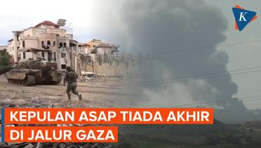 Kepulan Asap Membumbung di Jalur Gaza saat Israel Terus Melakukan Serangan
