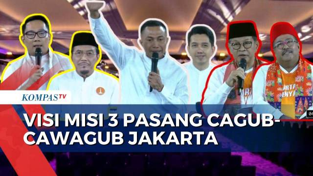 [FULL] Ridwan Kamil-Suswono, Dharma-Kun dan Pramono-Rano Sampaikan Visi Misinya untuk Jakarta