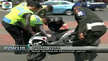 Pengendara Sepeda Motor Berjatuhan Hindari Operasi Zebra - Fokus Malam