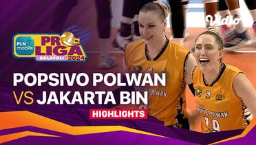 Putri: Jakarta Popsivo Polwan vs Jakarta BIN - Highlights | PLN Mobile Proliga 2024