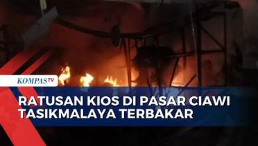 158  Kios di Pasar Ciawi Tasikmalaya Terbakar, Diduga Api Berasal dari Korsleting