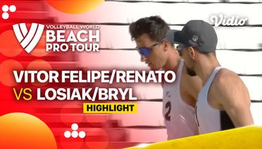 Highlights |  Vitor Felipe/Renato (BRA) vs Losiak/Bryl (POL) | Beach Pro Tour Elite 16 Doha, Qatar 2023