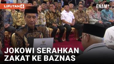 Presiden Jokowi Serahkan Zakat ke Baznas di Istana Negara