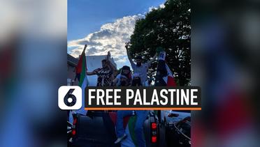 Bella Hadid Turun ke Jalanan Kibarkan Bendera dan Bela Palestina