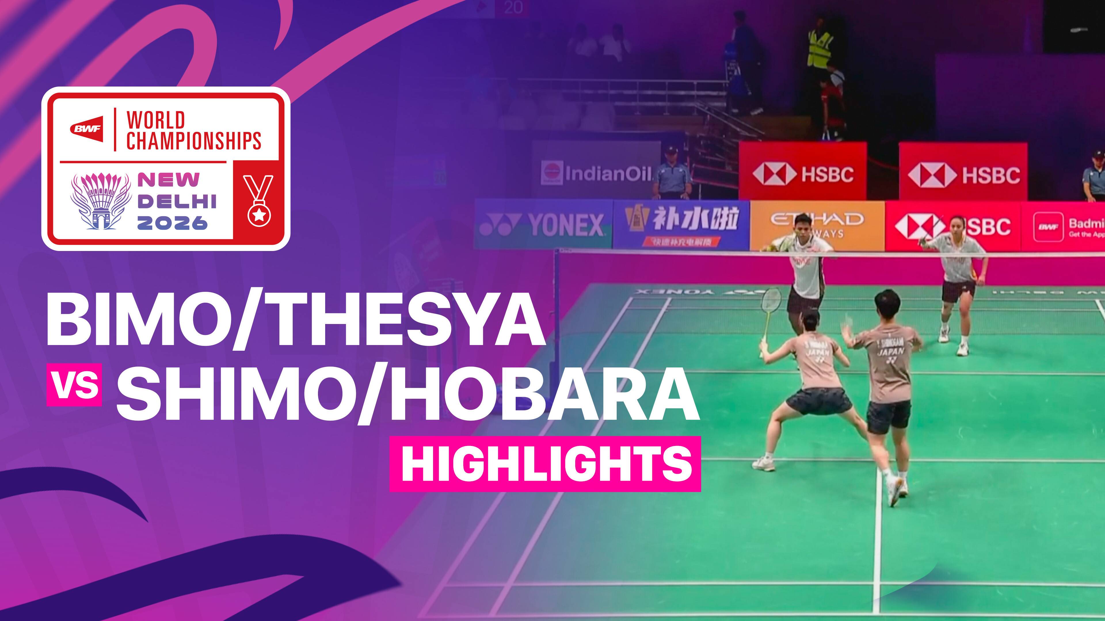 Bimo Prasetyo/Arlya Nabila Thesya Munggaran (INA) vs Yuichi Shimogami/Sayaka Hobara (JPN) - Mixed Doubles Round of 32 | BWF World Championships 2026