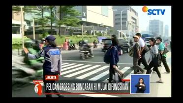 Live Report  : JPO Dibongkar, Pelican Crossing Mulai Difungsikan - Liputan6 Siang