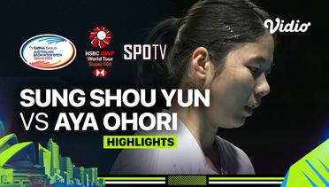 Sung Shuo Yun (TPE) vs Aya Ohori (JPN) - Highlights | Sathio Group Australian Open 2024 - Women's Singles