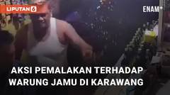 Detik-detik Aksi Pemalakan Terhadap Warung Jamu di Desa Kedaung Karawang