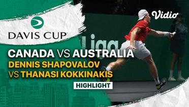 Highlights | Final : Canada vs Australia | Denis Shapovalov vs Thanas Kokkinakis | Davis Cup 2022
