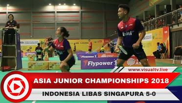 Indonesia Menang Telak atas Singapura 5-0, di Laga Perdana Grup D Asia Junior Championships 2018