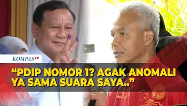 Ganjar soal Quick Count Prabowo Unggul di Jateng: PDIP Nomor Satu, Agak Anomali